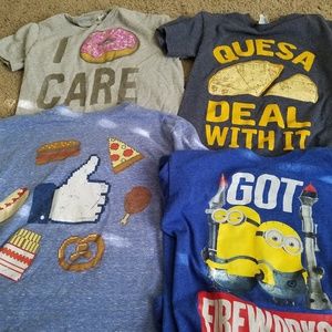4 Graphic T-shirts size small 7-8